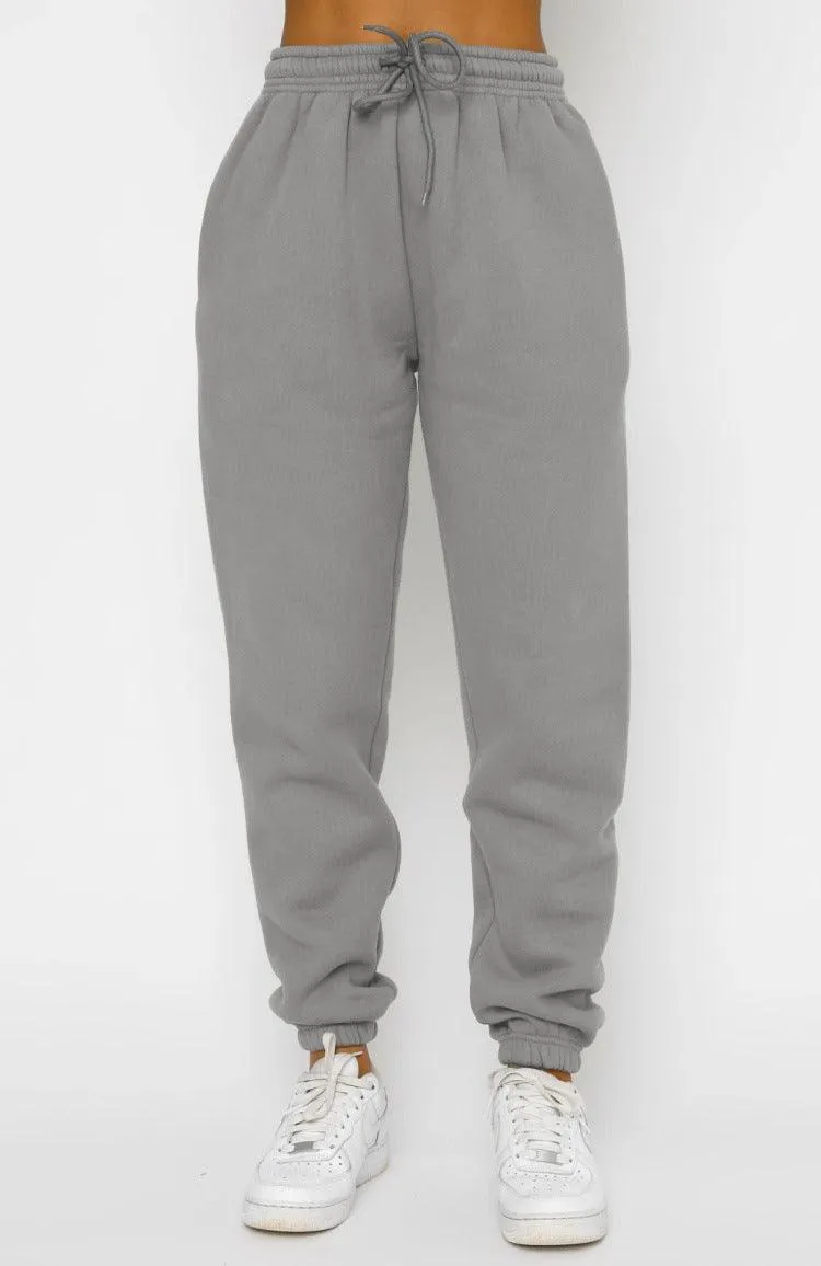Ladies Solid Color Hoodie and Pants Sets 211021A