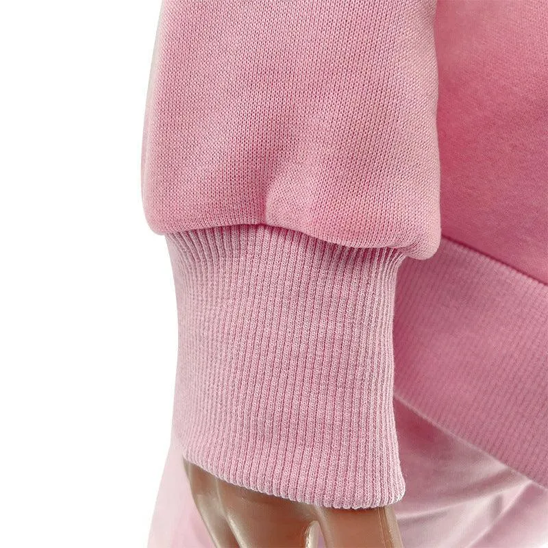 Ladies Solid Color Hoodie and Pants Sets 211021A