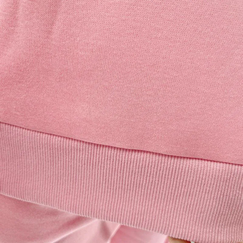 Ladies Solid Color Hoodie and Pants Sets 211021A
