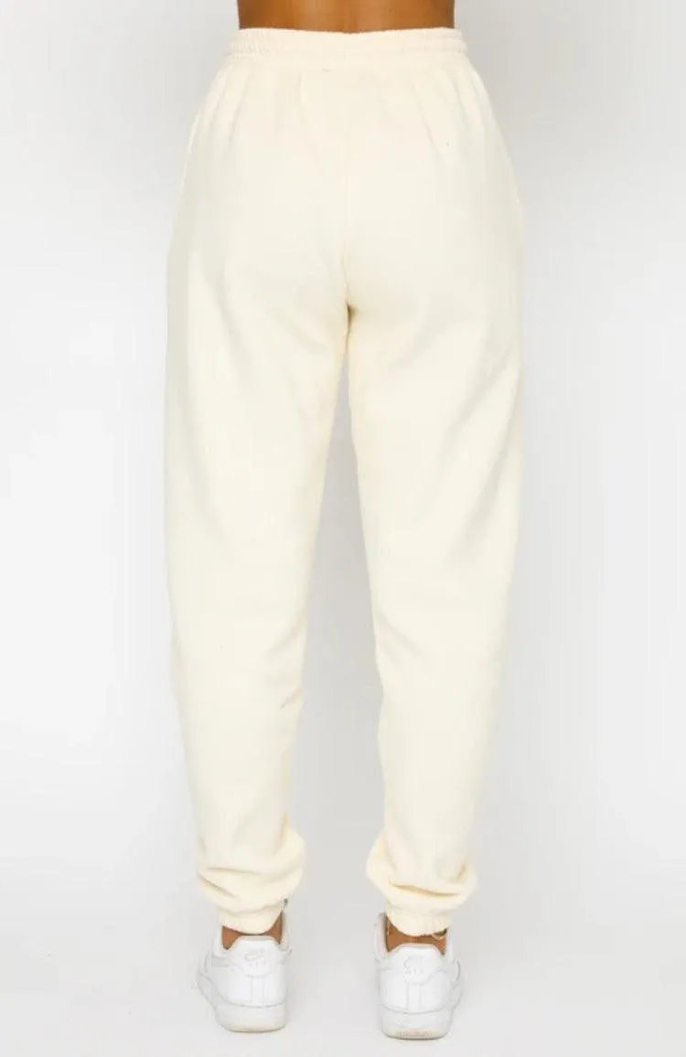 Ladies Solid Color Hoodie and Pants Sets 211021A
