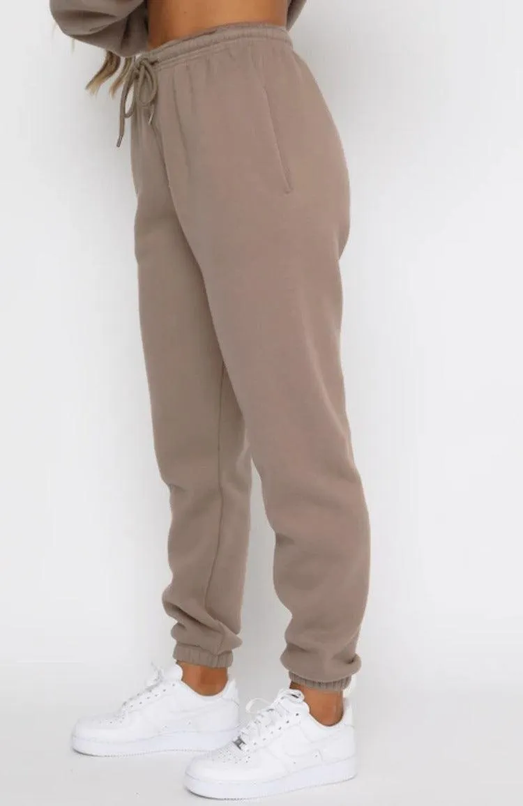 Ladies Solid Color Hoodie and Pants Sets 211021A