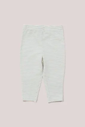 Little Green Radicals Blue Stripe Leggings - Powder Blue Stripe