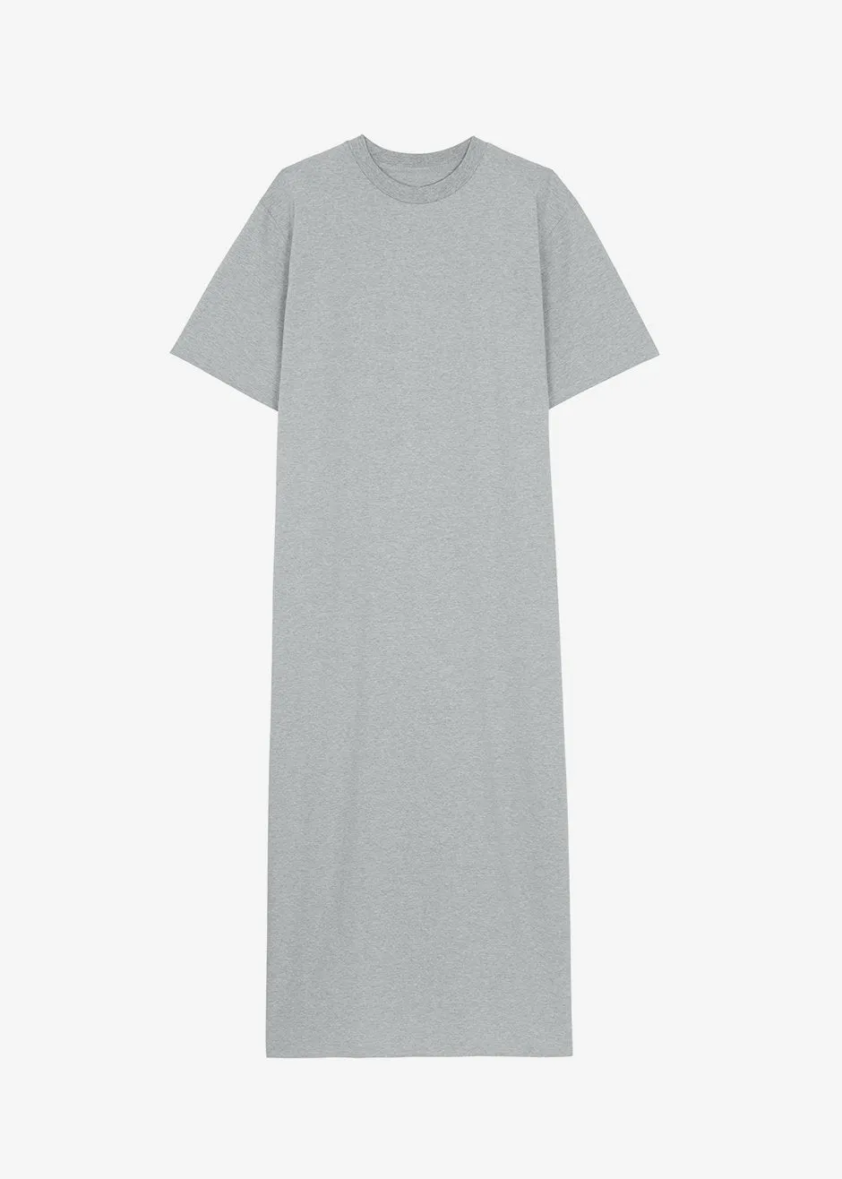 Lou Oversized Tee Dress - Heather Grey