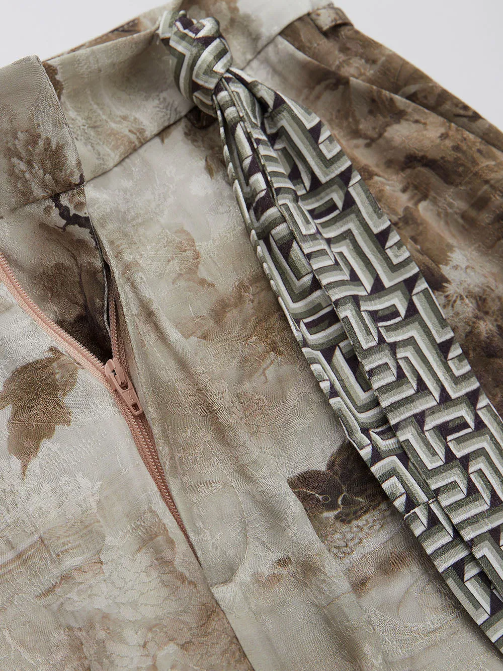 MUKZIN Lilong "Mandarin Duck" Ink-Wash Wide Leg Pants