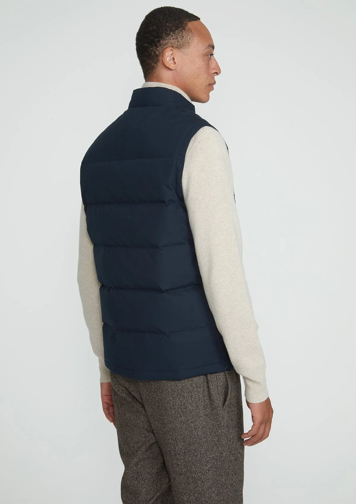 Navy Ventile Organic Cotton Down Gilet