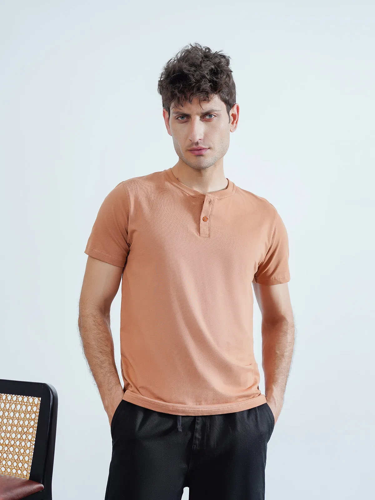"VALERIE" Casual Henley T-Shirt
