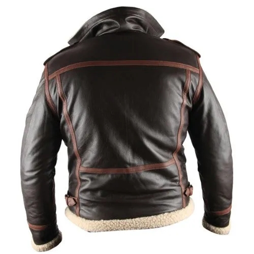 RW Authentic Sheepskin Resident Evil 4 Genuine Brown Leather Jacket