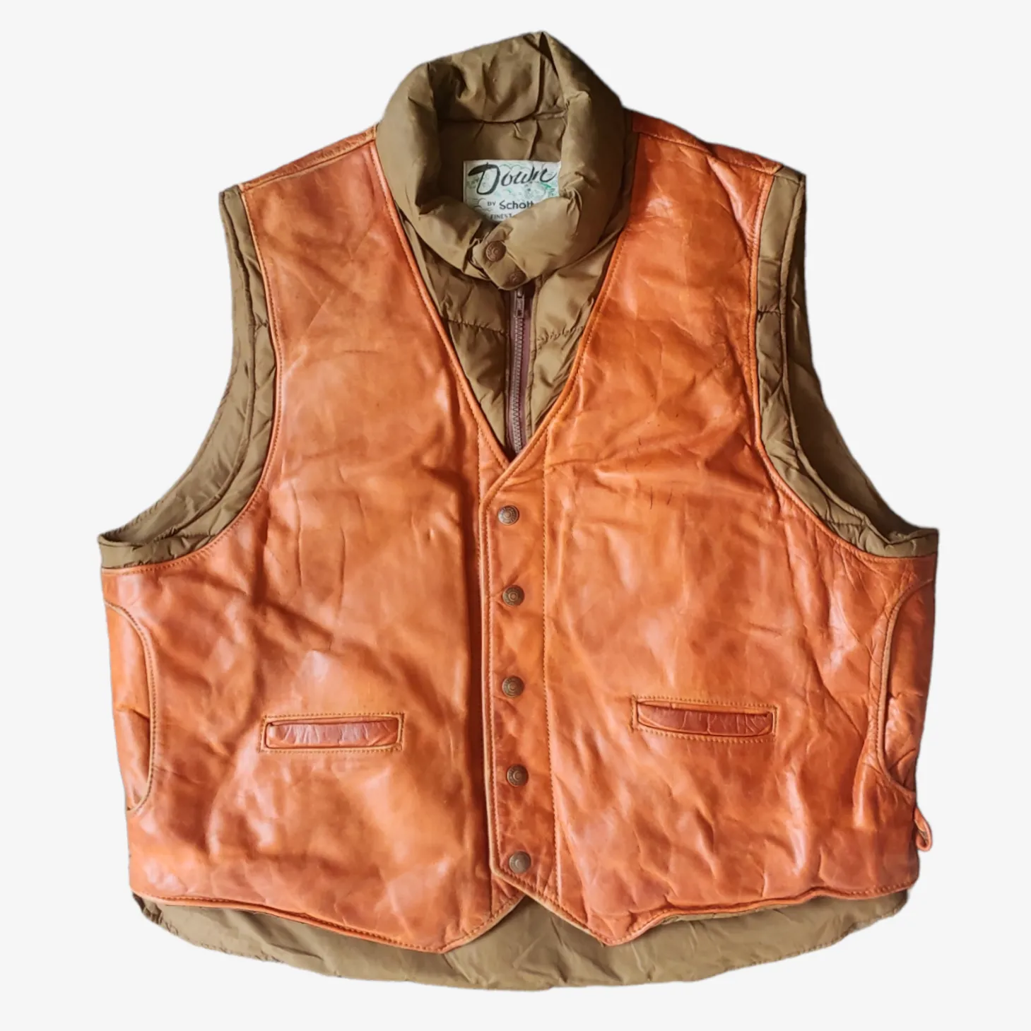 Schott Leather Goose Down Gilet