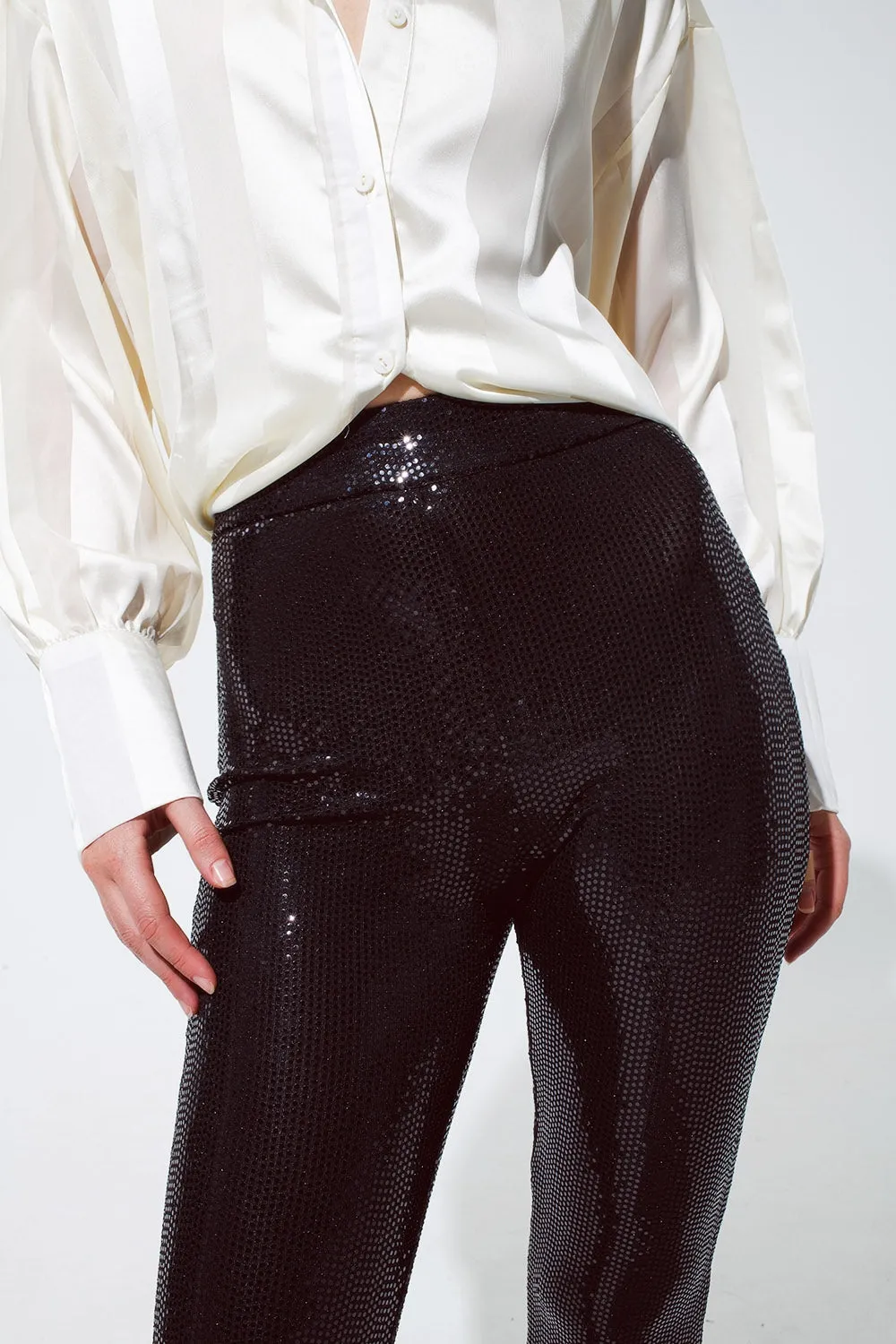 Sequin Leggings in Black