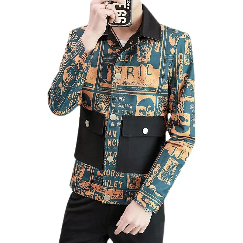 Two-Toned Vintage Print Style Jacket