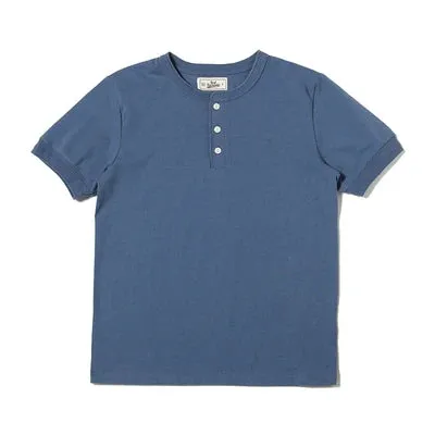 Vintage Style Men's Henley Short Sleeves Cotton Tee Shirts