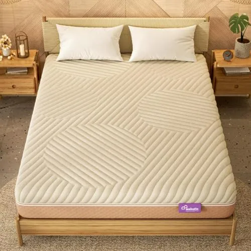 Wakefit ErgoTech EcoLatex Plus 8-Inch King Size Mattress (78x72x8 Inches, Medium Firm and Bouncy, Grey)