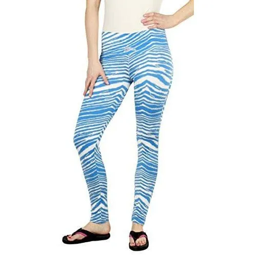 Zubaz NFL Women's Detroit Lions Team Color Tiger Print Leggings Pants